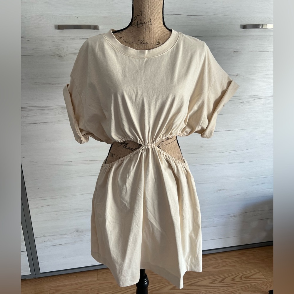 FREE PEOPLE DANDELION MINI DRESS IVORY SZ L